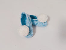 Carregar imagem no visualizador da galeria, Sapatinho Pompom azul/cru