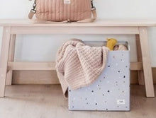 Carregar imagem no visualizador da galeria, Cubo arrumação creme com padrão cinza