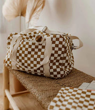 Carregar imagem no visualizador da galeria, Saco vichy caramelo/branco