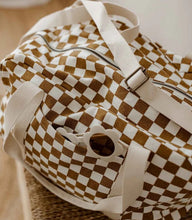 Carregar imagem no visualizador da galeria, Saco vichy caramelo/branco