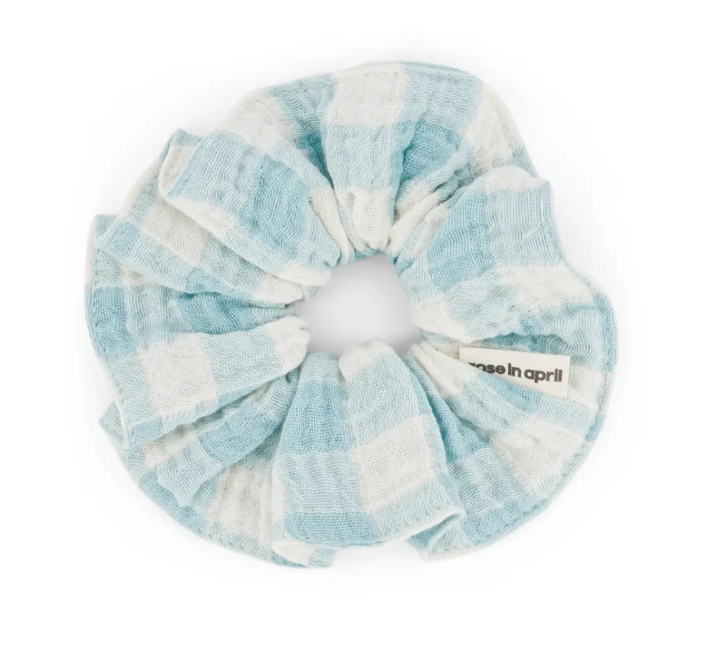 Scrunchie Azul Vichy