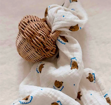 Carregar imagem no visualizador da galeria, Musselina Teddy branca 70x70cm