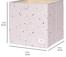 Load image into Gallery viewer, Cubo arrumação creme com padrão cinza

