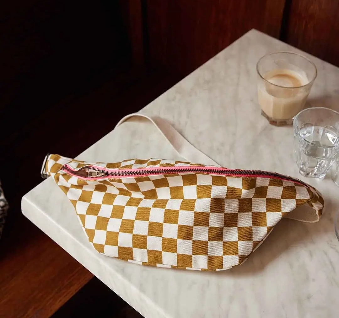Banana Bag branco/caramelo