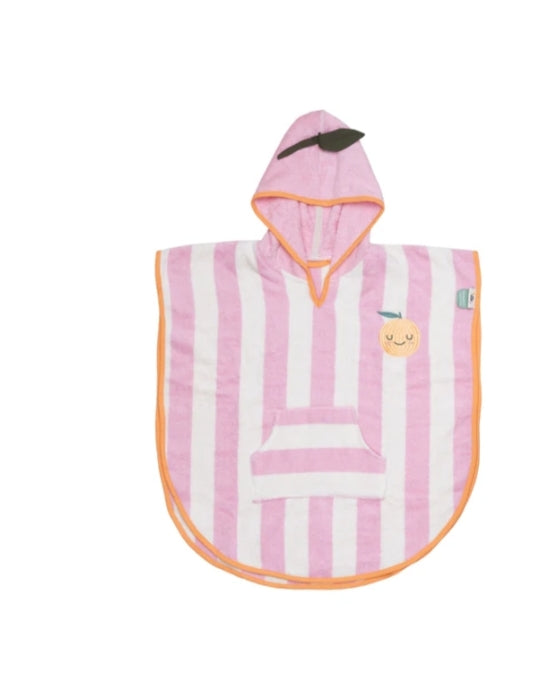Poncho criança algodão Laranjinha