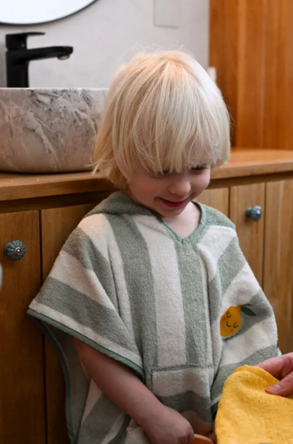 Poncho criança algodão Limão