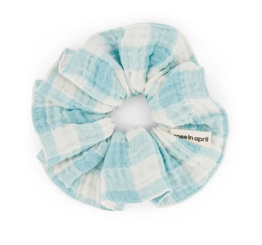 Scrunchie Azul Vichy