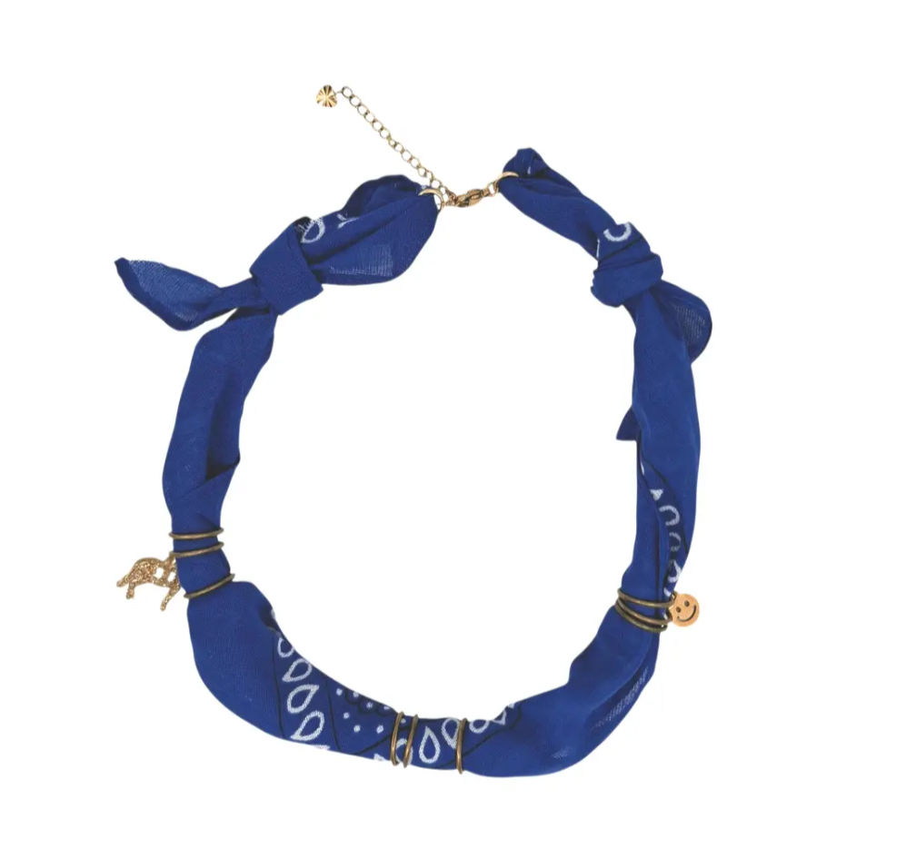 Colar bandana Azul