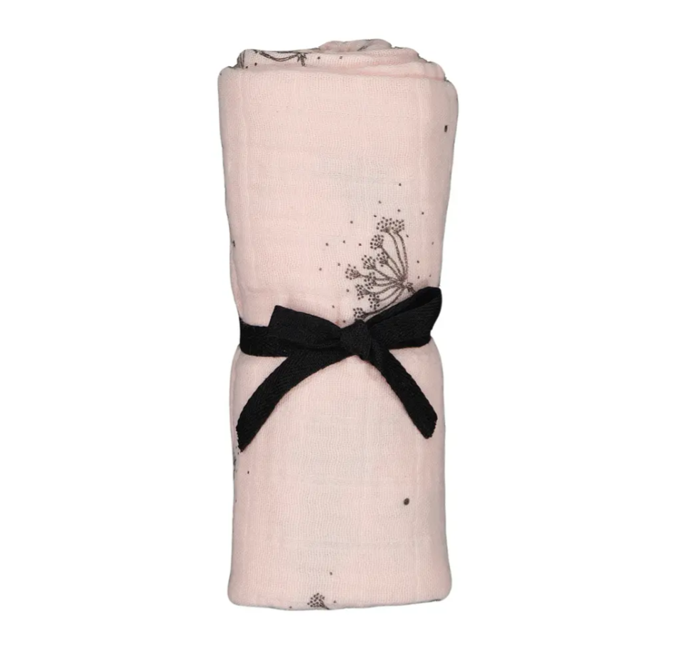 Musselina Flor rosa 70x70cm
