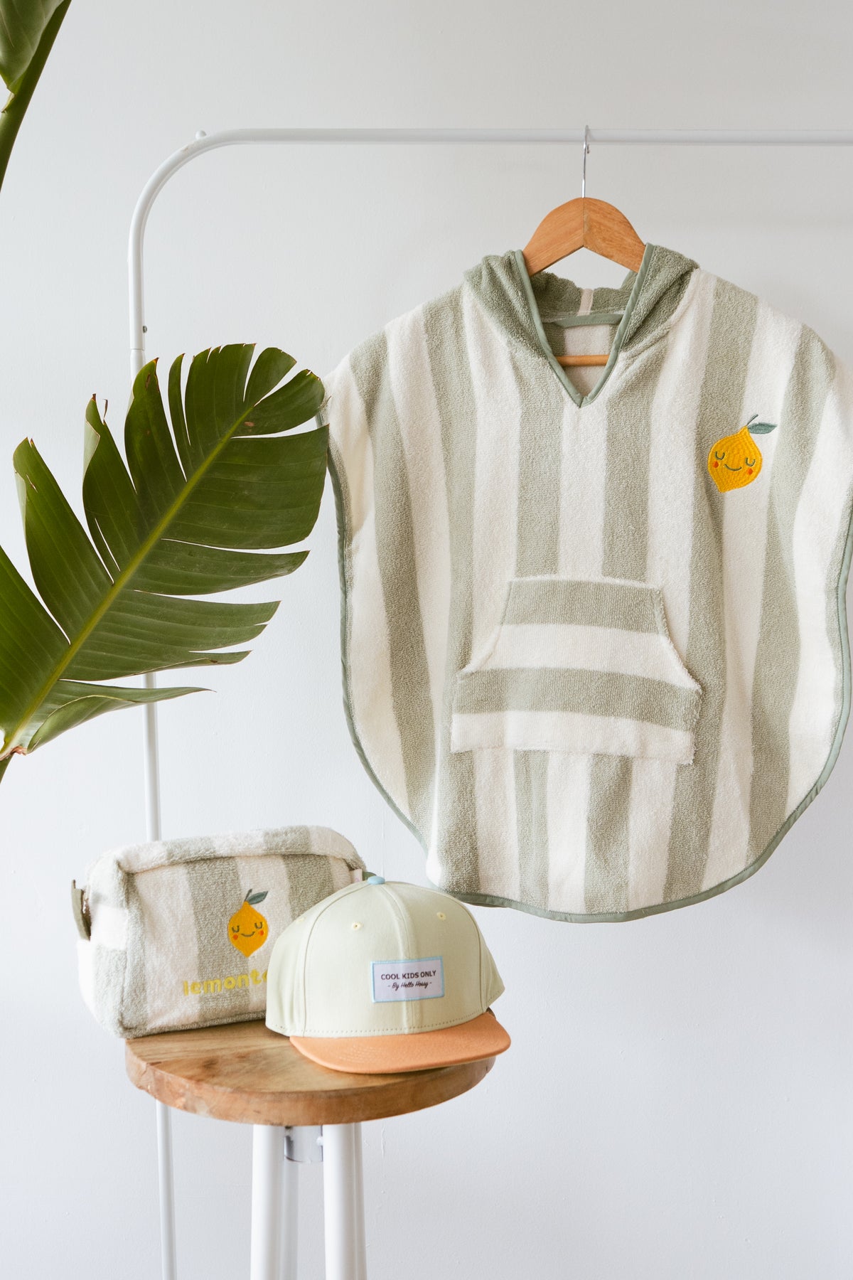 Poncho criança algodão Limão