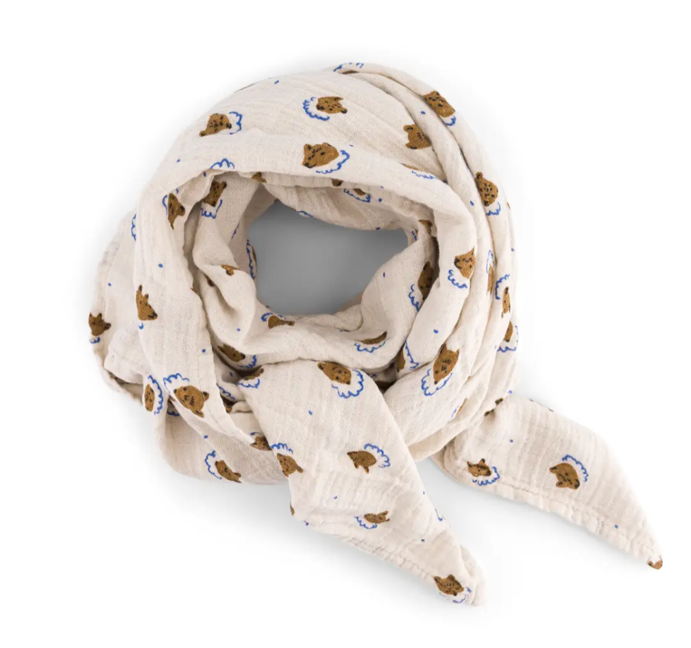 Musselina Teddy branca 70x70cm