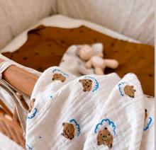 Carregar imagem no visualizador da galeria, Musselina Teddy branca 70x70cm
